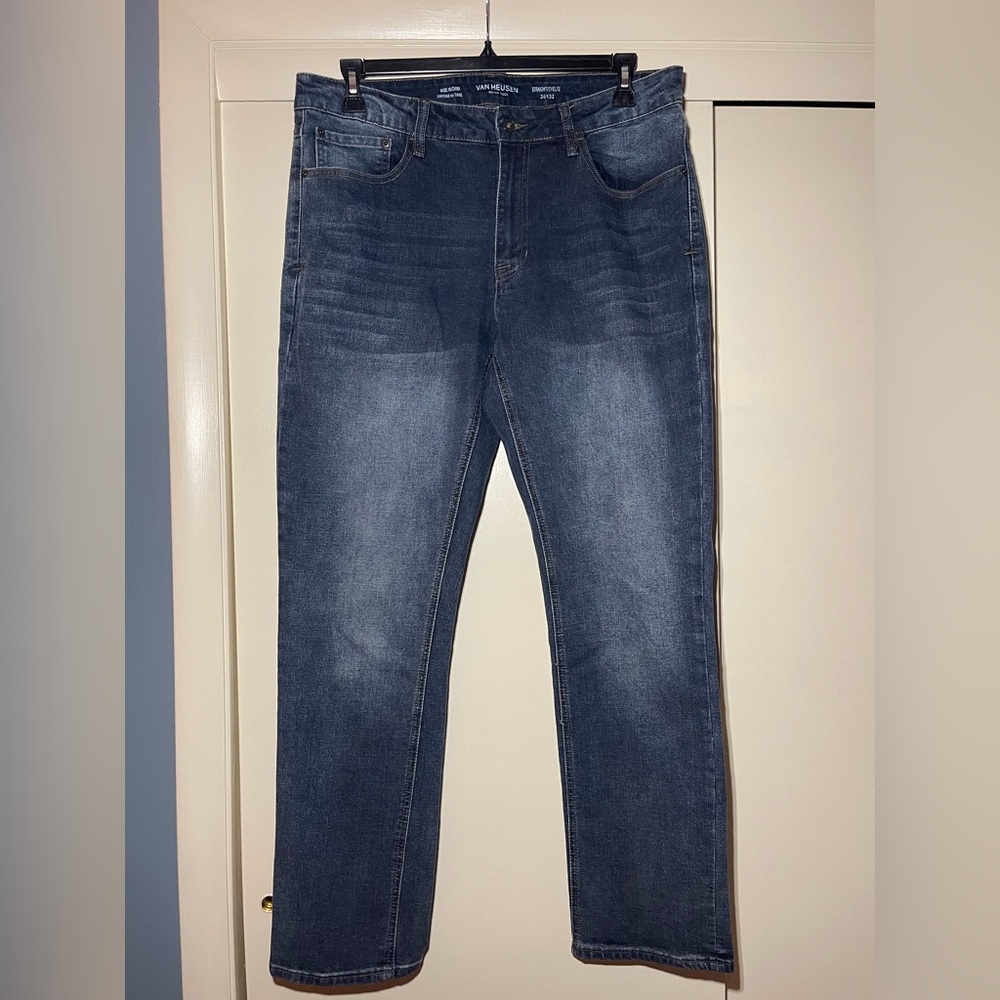 Men's Blue Jeans Van Heusen Never Tuck 36x32
